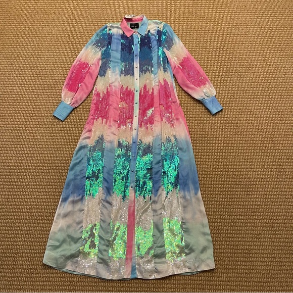 Retrofete Dessa Dress Unicorn Dip Dye Small NWT - Picture 5 of 13